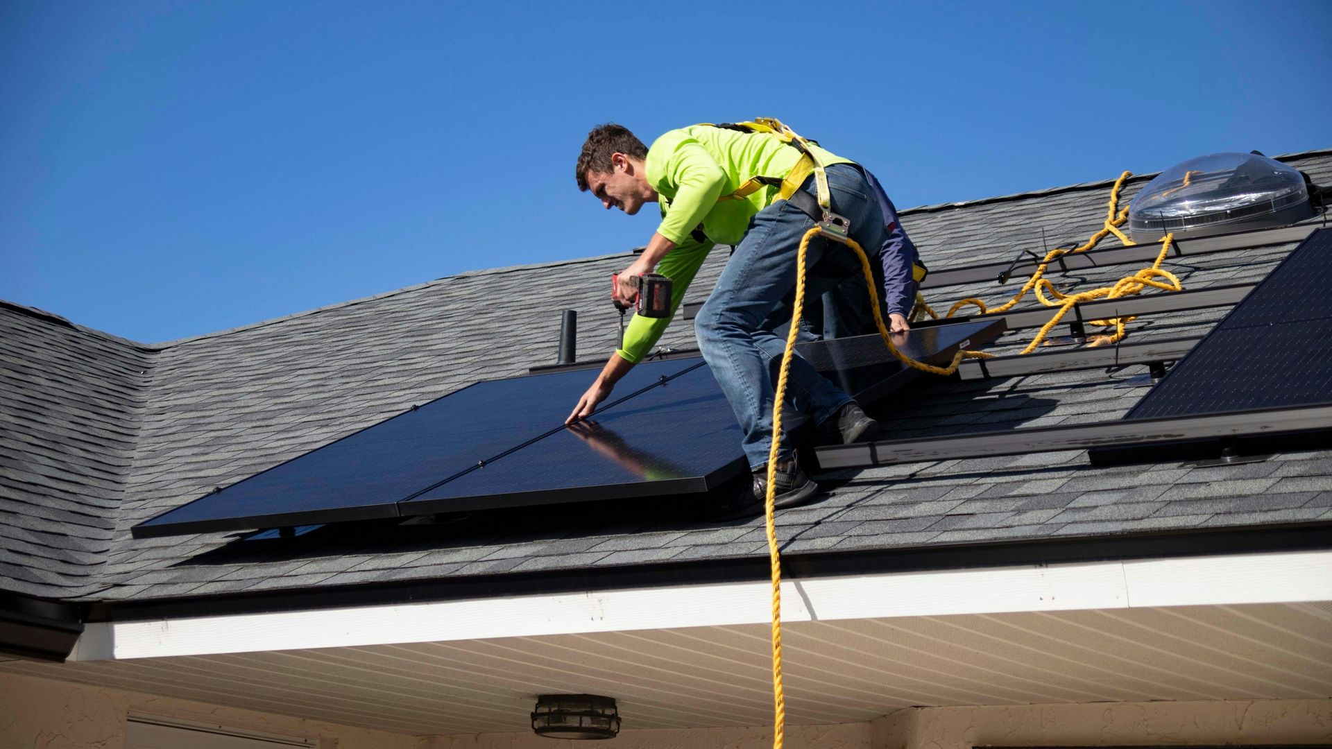 Solar installation background